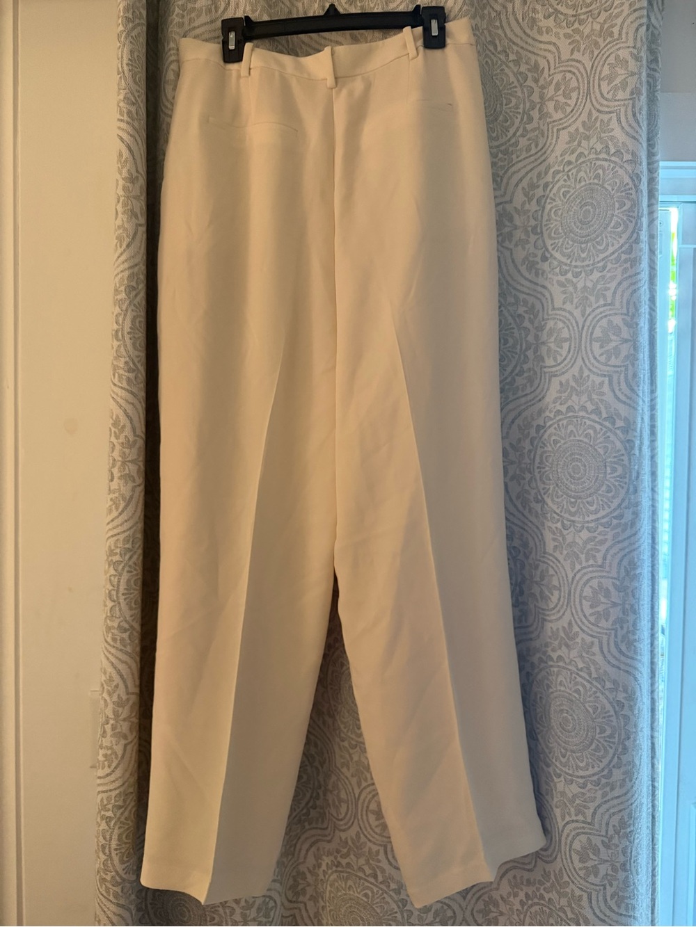 Tory Burch Cream Pleated Wide-Leg Trousers - Picture 2 of 3